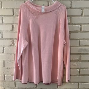 NWT Talbots Pink 3X Sweater with beautiful dark pink color and bottom